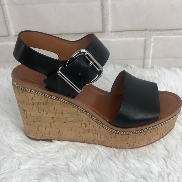 Sarto by Franco Sarto Polly Wedge Black Leather - Picture 7 of 13